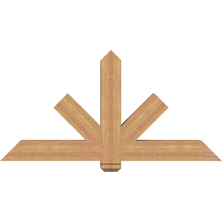 Ekena Millwork Kennewick Timber Gable Bracket, Western Red Cedar, 60"W x 30"H x 5 1/2"D x 5 1/2"F, 12/12 Pitch GBW060X30X0606KEN00SWR
